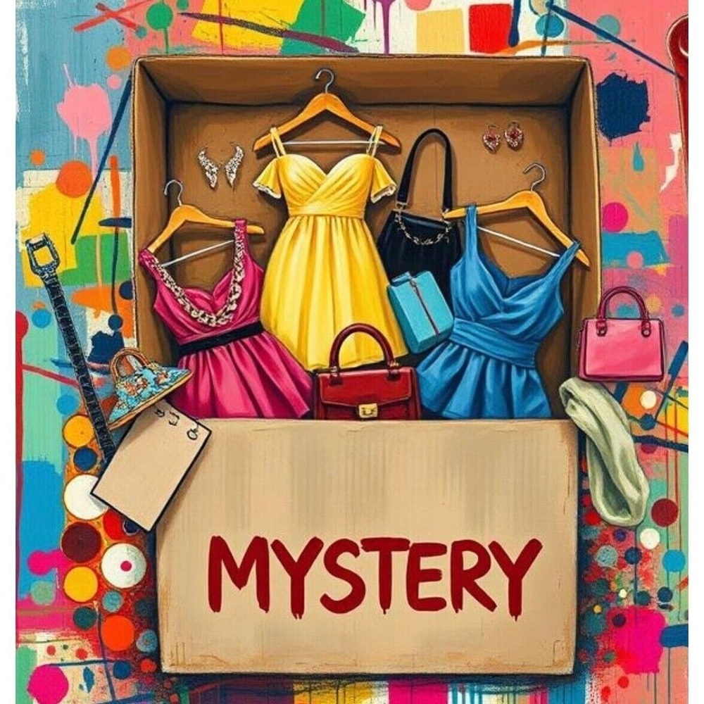 Mystery Bundle Designer Dresses Variety Pack w/‎ Jewelry and Purse / Wallet